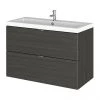 Hudson Reed Fusion 800mm Hacienda Black Full Depth Wall Hung 2-Drawer Unit & Basin