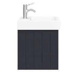 Chatsworth Traditional Graphite 560mm 2 Drawer Wall Hung Vanity -Arezzo Bathroom Furniture Shop CWH560BLK2D d5 460