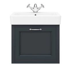 Chatsworth Traditional Graphite 560mm Wall Hung Vanity -Arezzo Bathroom Furniture Shop CWH560BLK d6 460