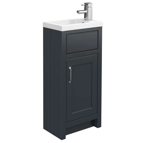 Chatsworth Traditional Graphite Small Vanity - 400mm Wide 1 Chatsworth Traditional Graphite Small Vanity - 400mm Wide