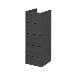 Hudson Reed 300x355mm Black Full Depth 4 Drawer Unit