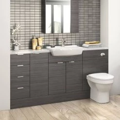 Hudson Reed 300x355mm Hacienda Black Full Depth Base Unit - OFF682 -Arezzo Bathroom Furniture Shop Hudson Reed 300x355mm Hacienda Black Full Depth Base Unit d2 460