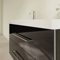 Villeroy and Boch Avento Crystal Black 1000mm Wall Hung 2-Drawer Double Vanity Unit 10 Villeroy and Boch Avento Crystal Black 1000mm Wall Hung 2-Drawer Double Vanity Unit -Arezzo Bathroom Furniture Shop SAVE01B301 D4 460