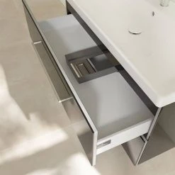 Villeroy and Boch Avento Crystal Black 1000mm Wall Hung 2-Drawer Vanity Unit -Arezzo Bathroom Furniture Shop SAVE03B301 D6 460