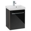 Villeroy and Boch Avento Crystal Black 450mm Wall Hung 1-Door Vanity Unit