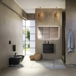 Ideal Standard Tesi Silk Black 600mm 2-Drawer Wall Hung Vanity Unit 9 Ideal Standard Tesi Silk Black 600mm 2-Drawer Wall Hung Vanity Unit -Arezzo Bathroom Furniture Shop TSSB60VAN D3 460