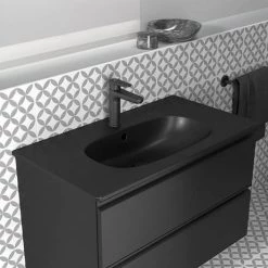Ideal Standard Tesi Silk Black 800mm 2-Drawer Wall Hung Vanity Unit 8 Ideal Standard Tesi Silk Black 800mm 2-Drawer Wall Hung Vanity Unit -Arezzo Bathroom Furniture Shop TSSB80VAN D2 460