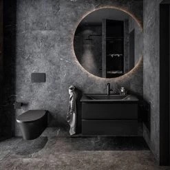 Ideal Standard Tesi Silk Black 800mm 2-Drawer Wall Hung Vanity Unit 9 Ideal Standard Tesi Silk Black 800mm 2-Drawer Wall Hung Vanity Unit -Arezzo Bathroom Furniture Shop TSSB80VAN D3 460