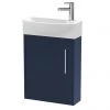 Arezzo Matt Blue 450mm 1TH Wall Hung Cloakroom Vanity Unit